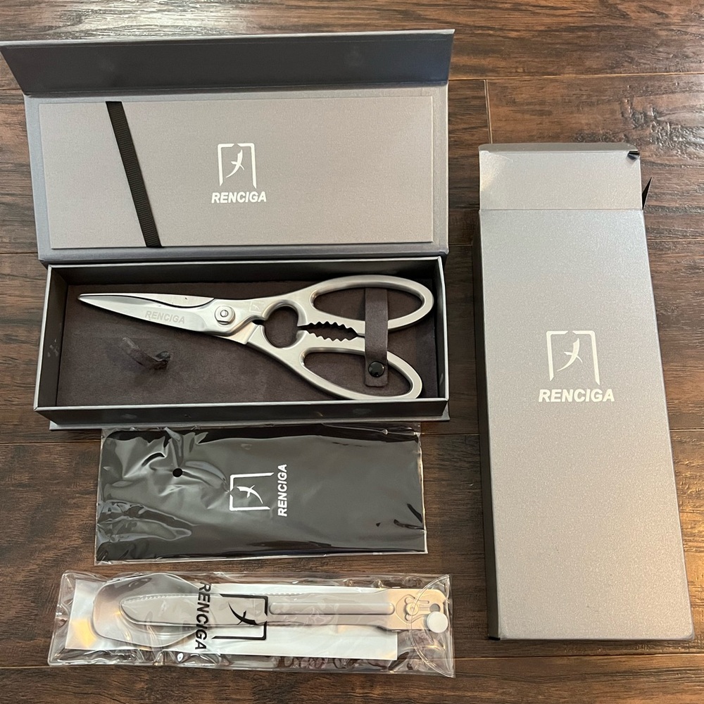 Kitchen Scissors Multi-Purpose, Stainless Steel Heavy Sharp Blade